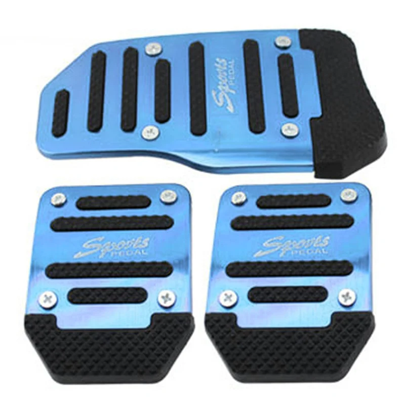 Universal Aluminum Manual Automatic Transmission Non-Slip Design Car Pedal Cover Set Kit Auto Accessories Gas Brake Pedal