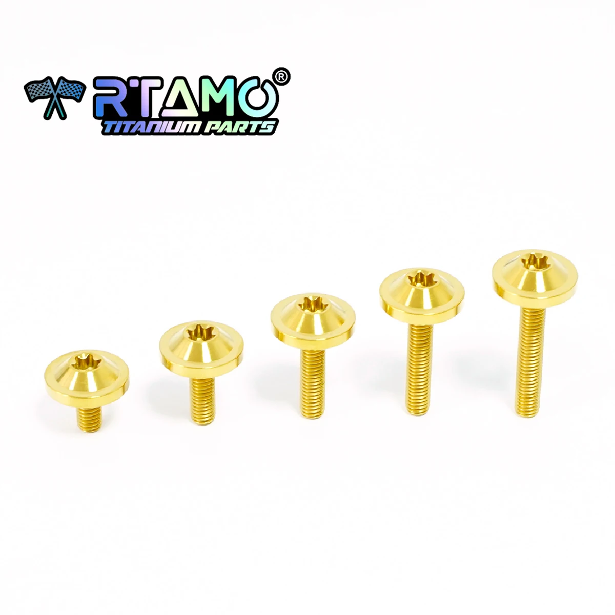 RTAMO 자전거 오토바이 자동차용 티타늄 볼트, Torx 헤드, 티타늄 나사, CNC 패스너, M5X10, 15, 20, 25, 30mm (OD = 16)