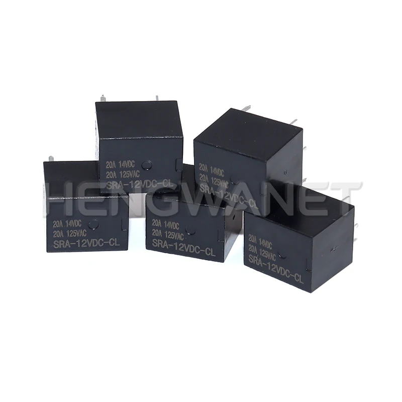 5PCS/lot Power Relays SRA-05VDC-CL SRA-12VDC-CL SRA-24VDC-CL 5V 12V 24V 20A 5PIN