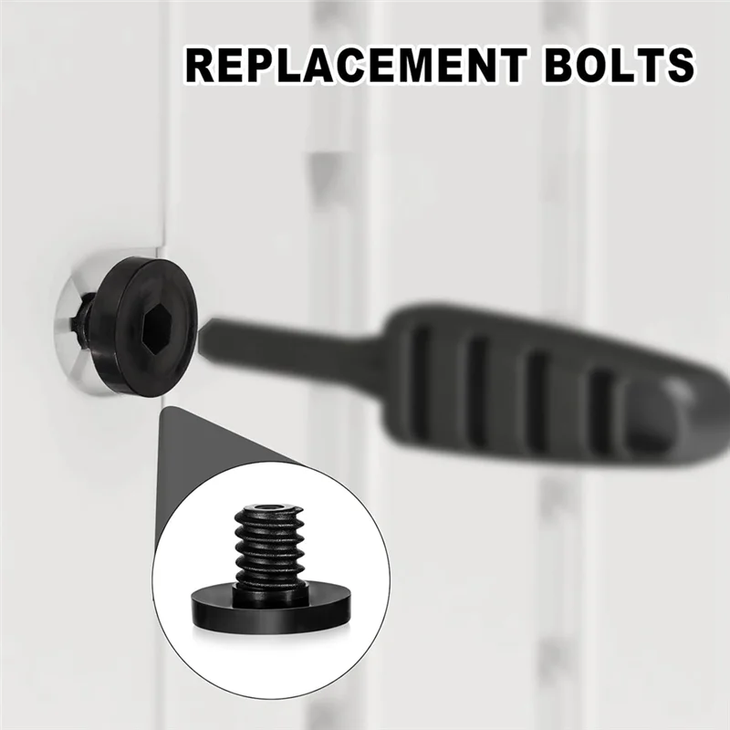 LLCS-premium ABS accesorios piezas pernos tornillo de repuesto, perno fácil de pared de plástico de repuesto para cobertizo de almacenamiento Suncast