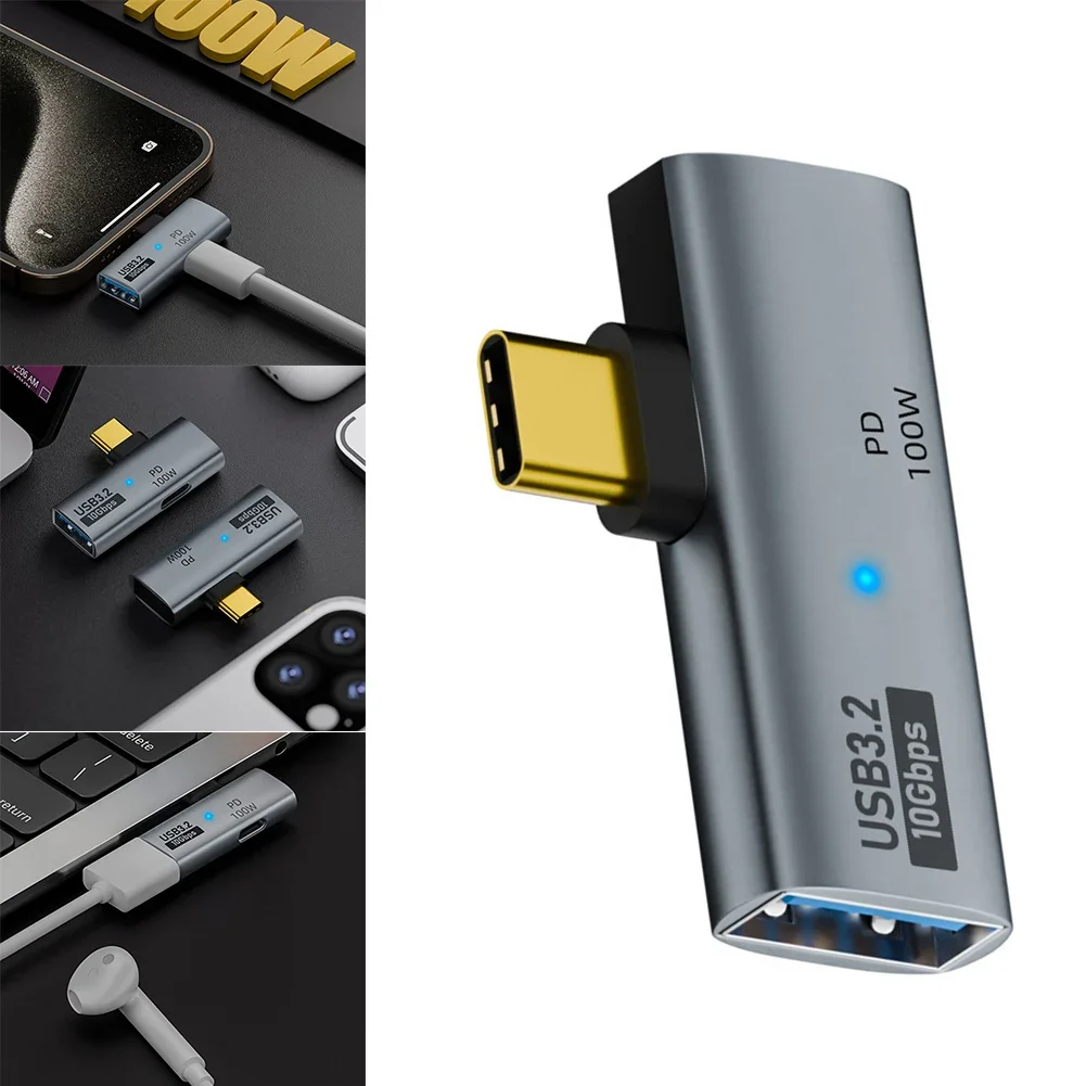 2-in-1 USB C إلى USB 3.2 محول 10Gbps نقل البيانات USB C إلى USB محول شحن سريع محول آيفون 15 اللوحي ماك بوك