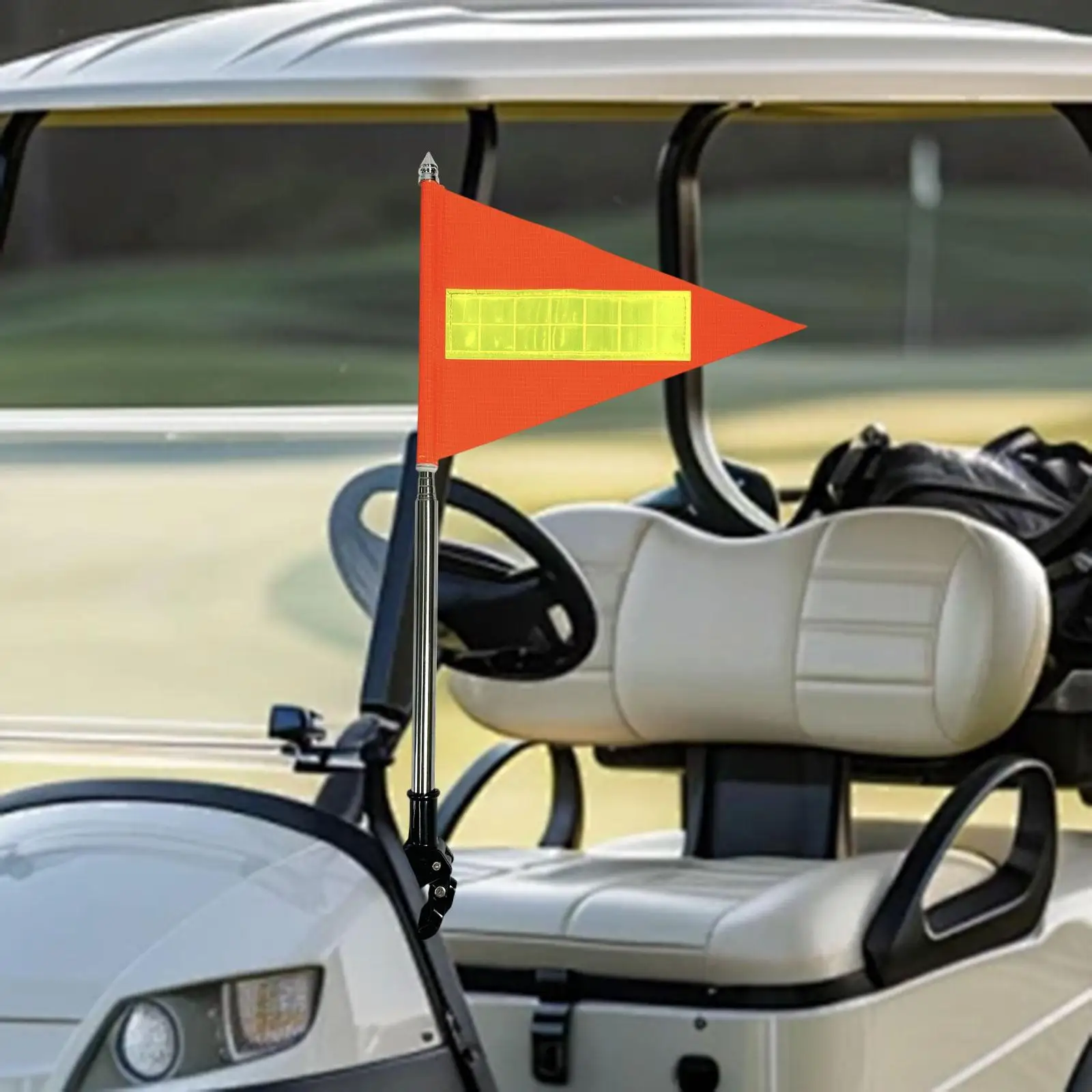 

Bike Flag with Reflective Strip Golf Carts Flag High Visibility for Adults