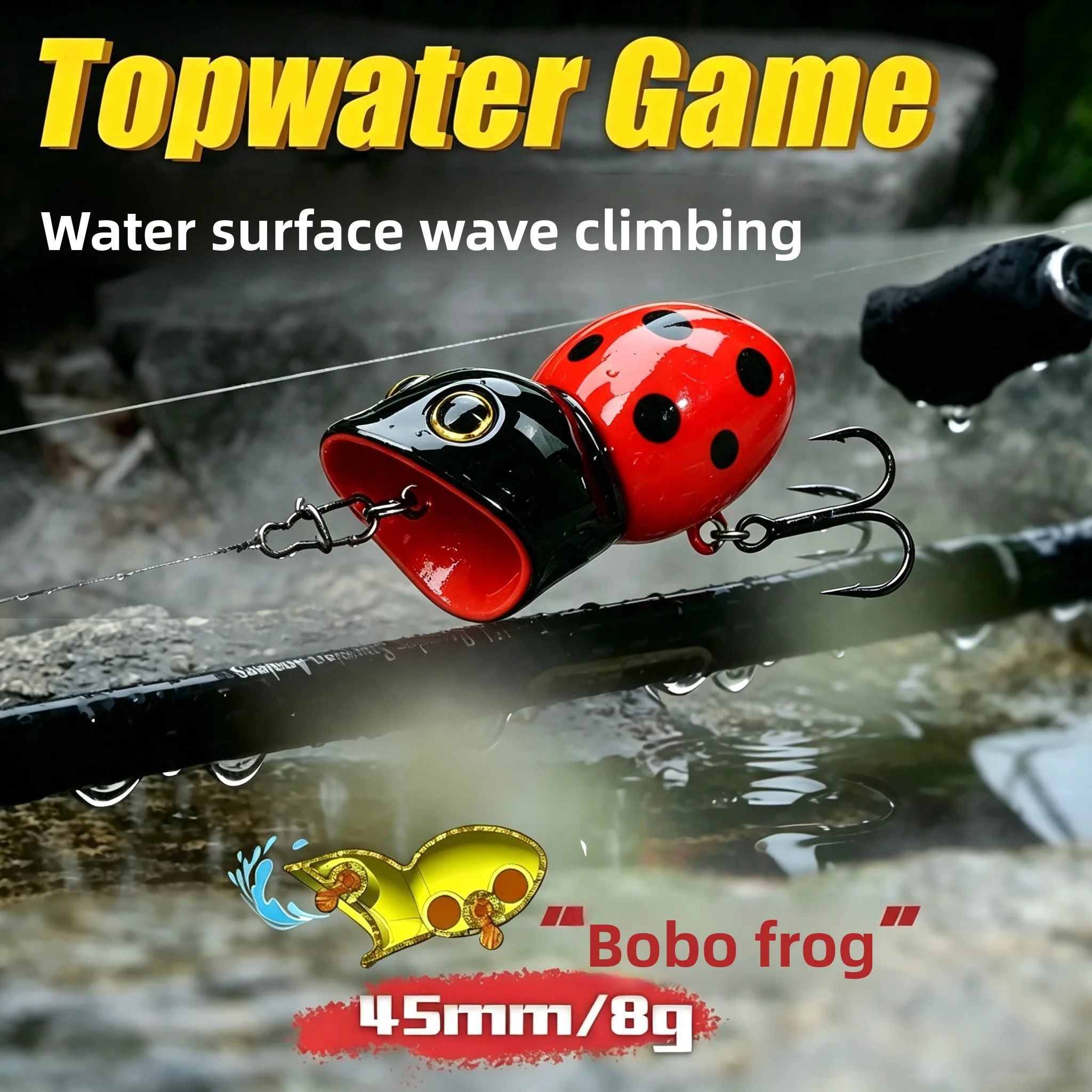 Fishing Lure Topwater - 무쿤 45mm 8g 미니 플로팅 프로그