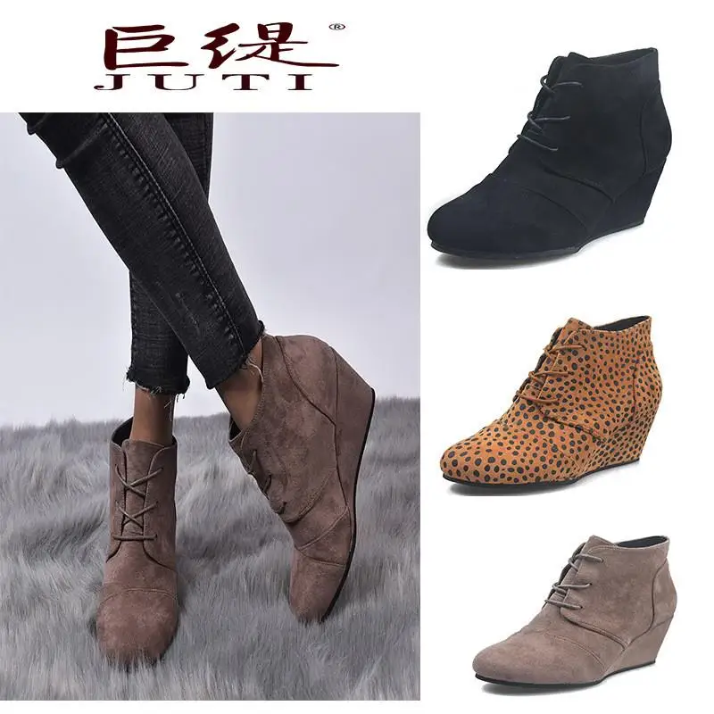 Jutie Women's Shoes Wish Large Size Slope Single Shoes Rubber Plastic Uppers Low Heel Hollow out Design Pure Color Footwear
