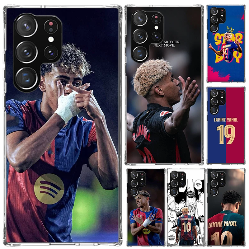 L-Lamine Y-Yamal 19 Phone Case for Samsung Galaxy S25 S24 S23 Ultra S25 Edge S22 S21 Plus S20 FE S10 + Soft Print Shell Funda