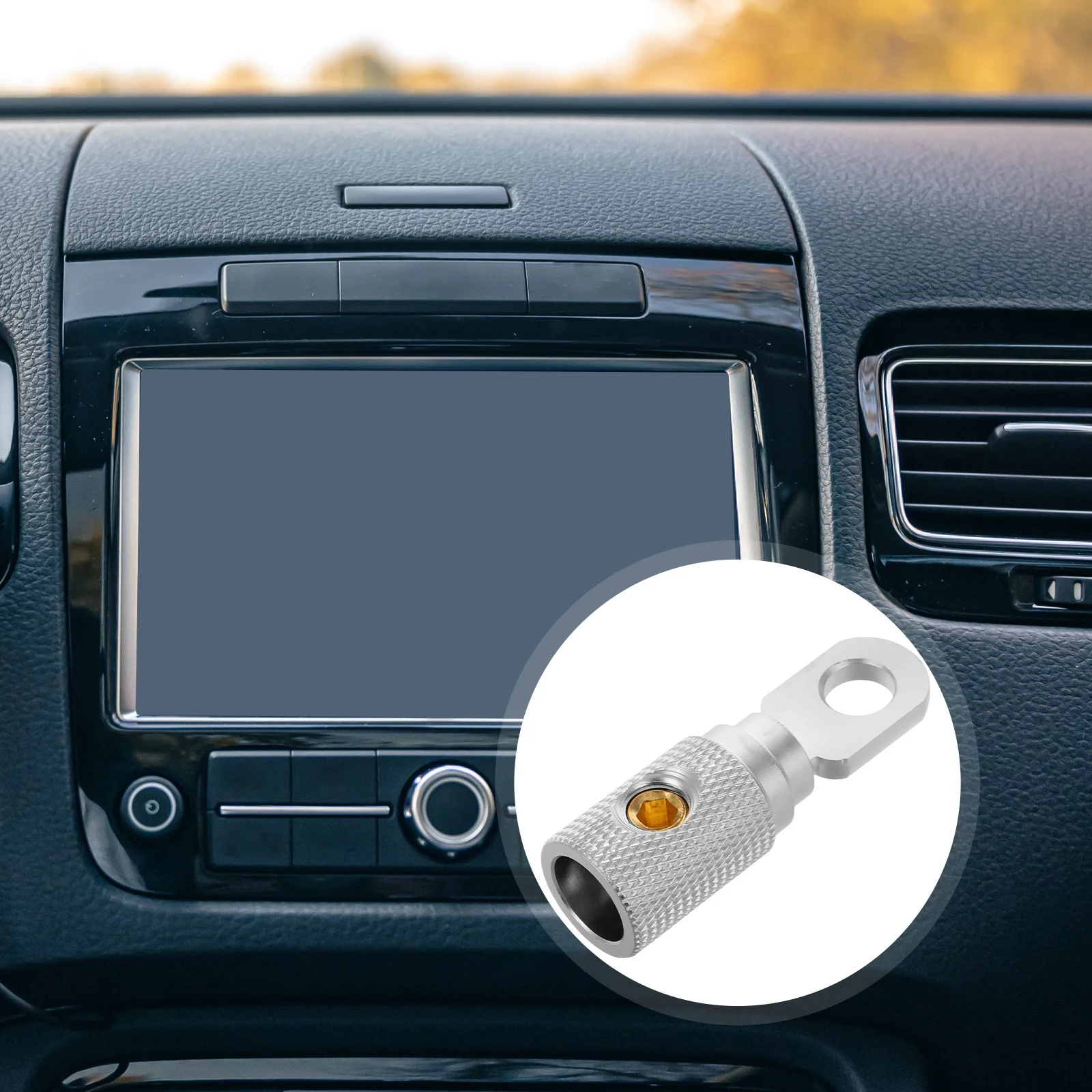 ขั้วต่อสายไฟทองแดงแบบไม่ต้องบัดกรี 2 ชิ้น สำหรับต่อสายอินพุตแอมป์เครื่องเสียงรถยนต์ ลดขนาดสายไฟ