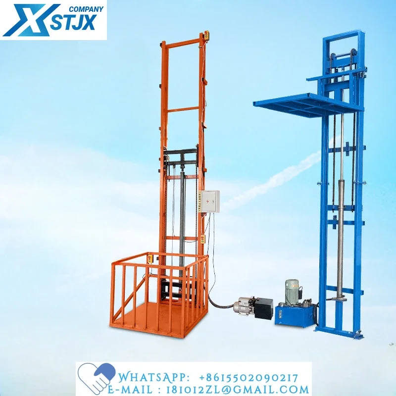 Electric hydraulic lift freight elevator household lift small hydraulic lifting platform elevator warehouse factory hoist