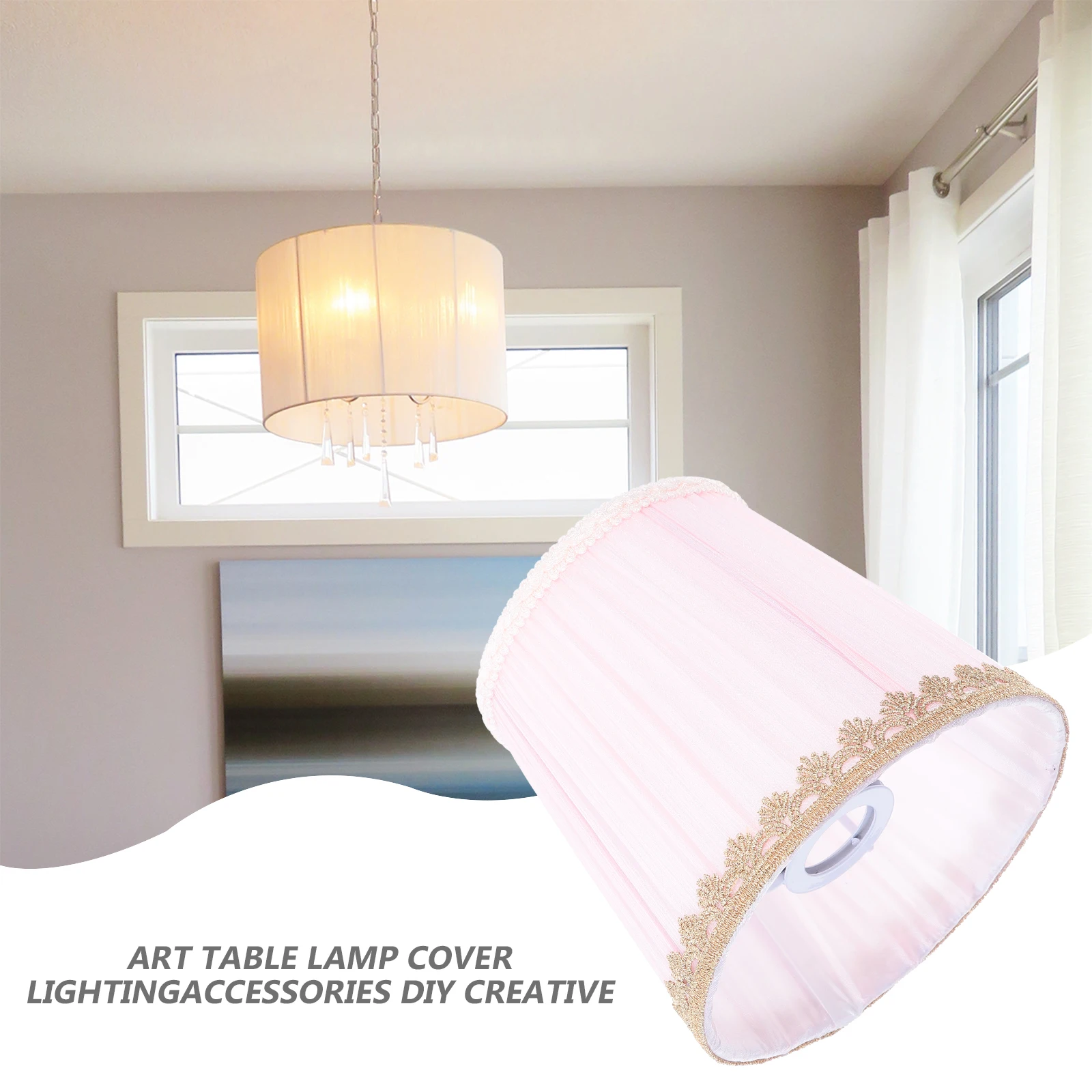 

1Pcs Cloth Lampshade High Quality Ceiling Wall Hanging Lamp Cover Eye Protection Decorative Lamp Protector Cloth Lampshade