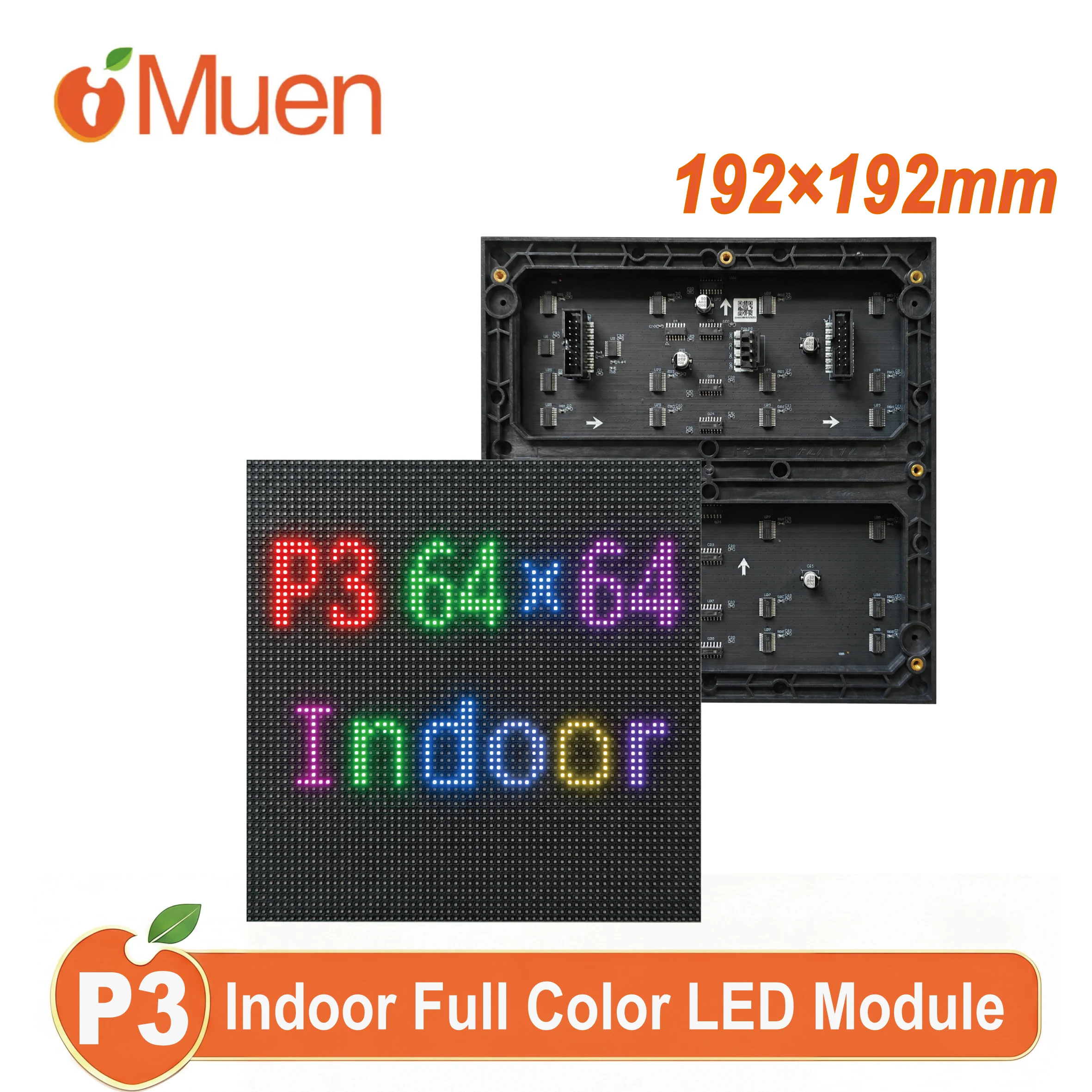 P3 LED Screen Panel Module 192×192mm 64×32 Pixels 1/16 Scan SMD Indoor Room Video Wall Full Color P3 LED Display Panel Module