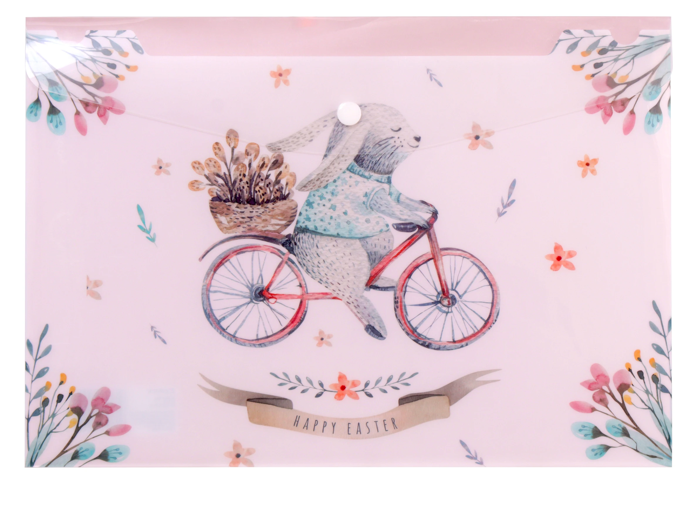 Comix AC419 Button bag A4 size 10pcs/setA4 durable cartoon student buttoned bag waterproof for storing important documents