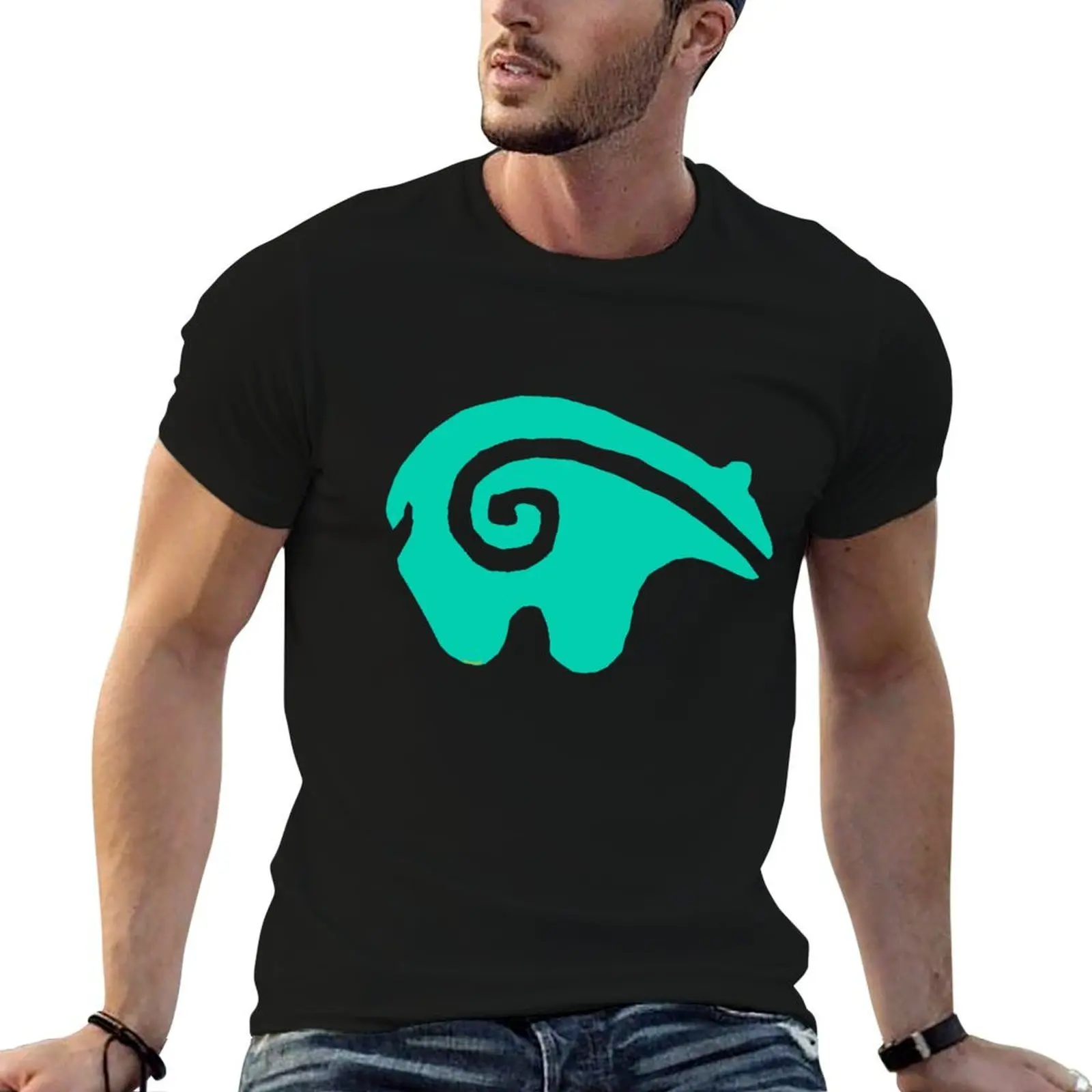 Native American Inspired Bear Turquoise T-Shirt custom t shirt graphic t shirt vintage fitted t shirts for men