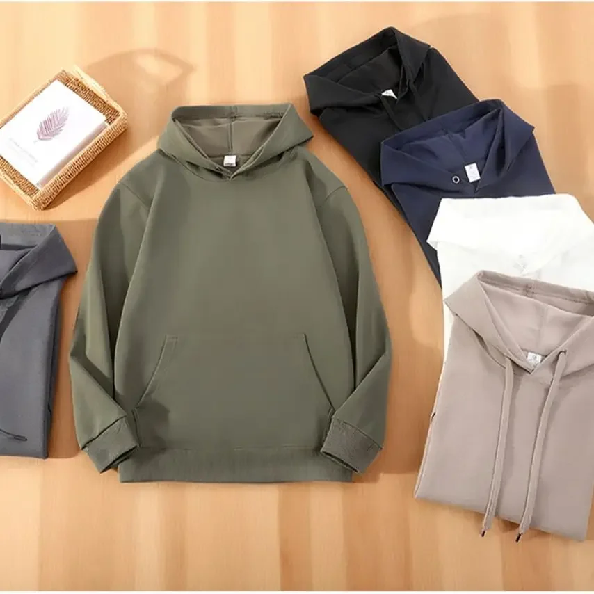 Kapuzenpullover mit Kängurutasche Einfarbige Hoodies für Herren Herren-Kapuzenpullover Verdickter Hoodie für Männer