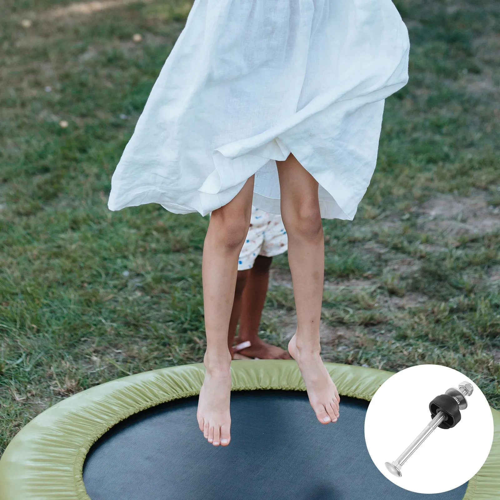 15 Sets Trampoline Jump Stability Accessories Fixing Screw Frame Heavy Duty Parts Long for Steel Stainless Jumping Bed
