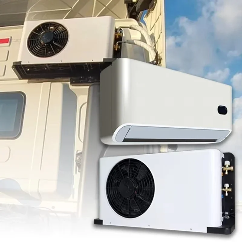 New 12V 24V Mini Split Parking Air Conditioner for RV Truck Camper Van Motorhome Parking Cooling Energy Saving AC Unit