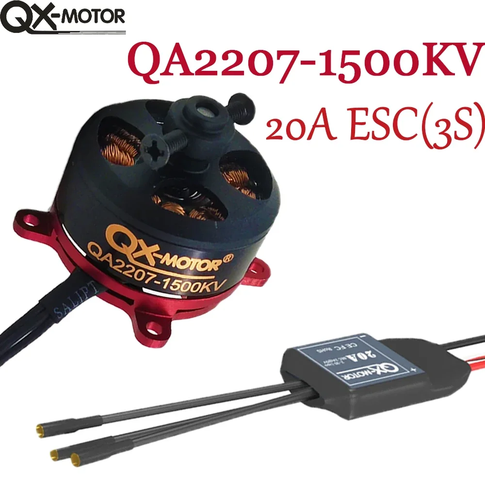 QX-MOTOR QA2207-1500KV Brushless Motor QX-20A 3S ESC For Remote Control Toy Parts