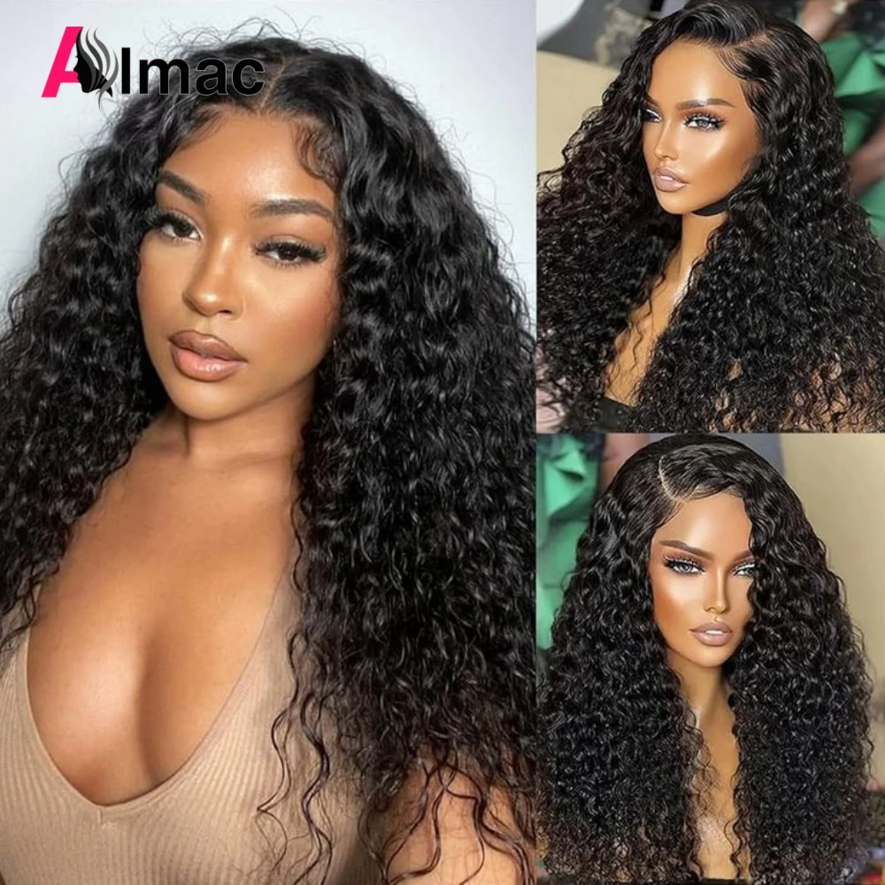 13x4 Water Wave Lace Frontal Human Hair Wigs For Women Transaprent Wet And Wavy 4x4 Lace Closure Wig Indian Remy Glueless