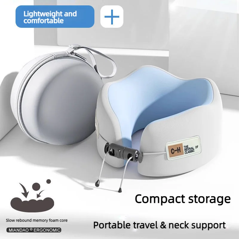 Memory Foam U-Shaped Pillow Travel Neck Support Sleeping Pillow Shoulder Rest U-Cushion Airplane Trip Neck Pillow