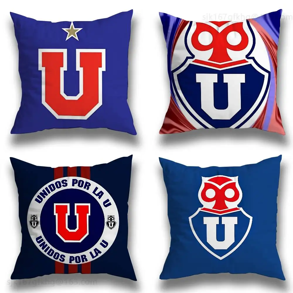 

Chile U-University Pillow Case Anti-dustmite Pillowcase Invisible zipper silky short plush Sofa cushion cover