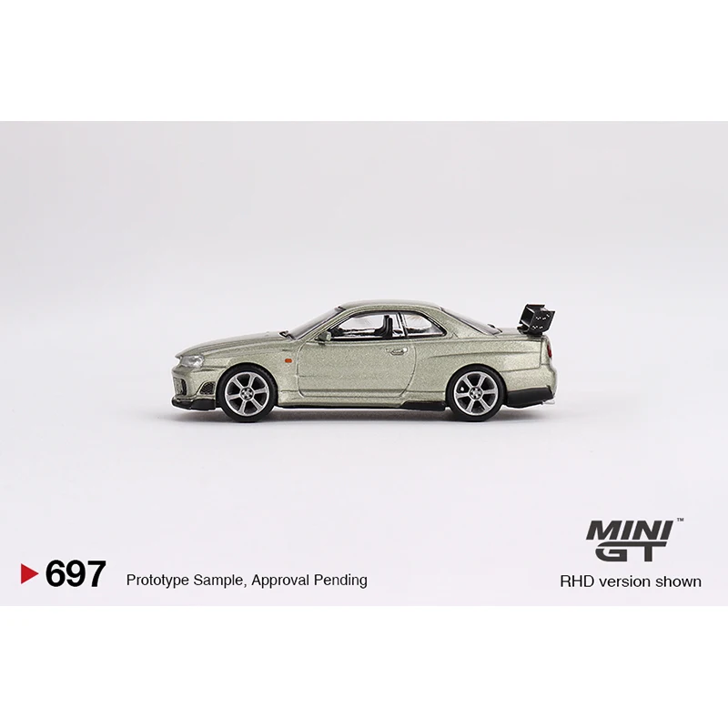 MINIGT 697 In Stock 1:64 Skyline GTR R34 Tommykaira R Z Millenium Jade Diecast Car Model Toys