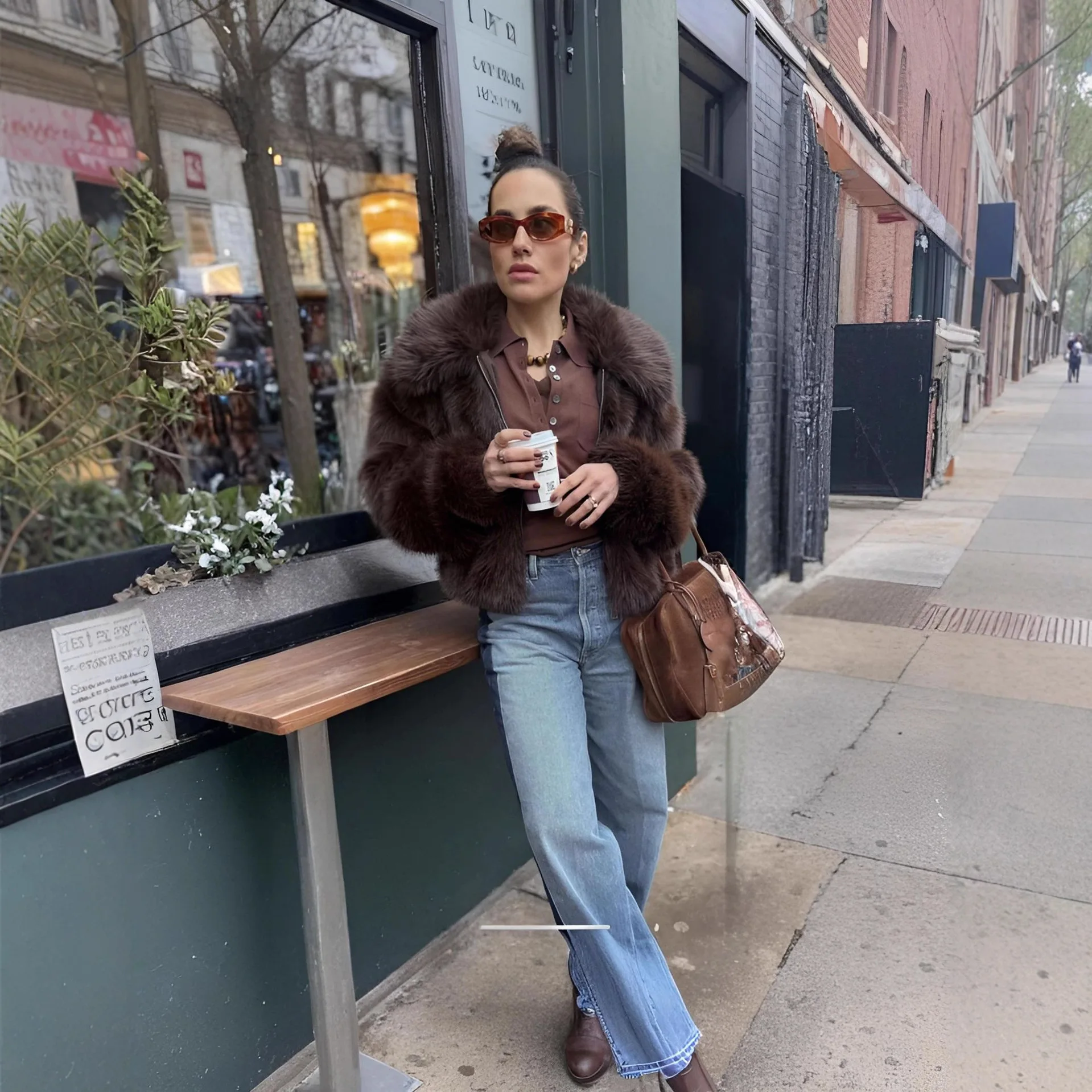 Gradiente kirckj feminino casaco de pele de raposa do falso inverno novo zíper jaqueta de pele artificial para senhora cabelo macio chique feminino casaco de pele de vison