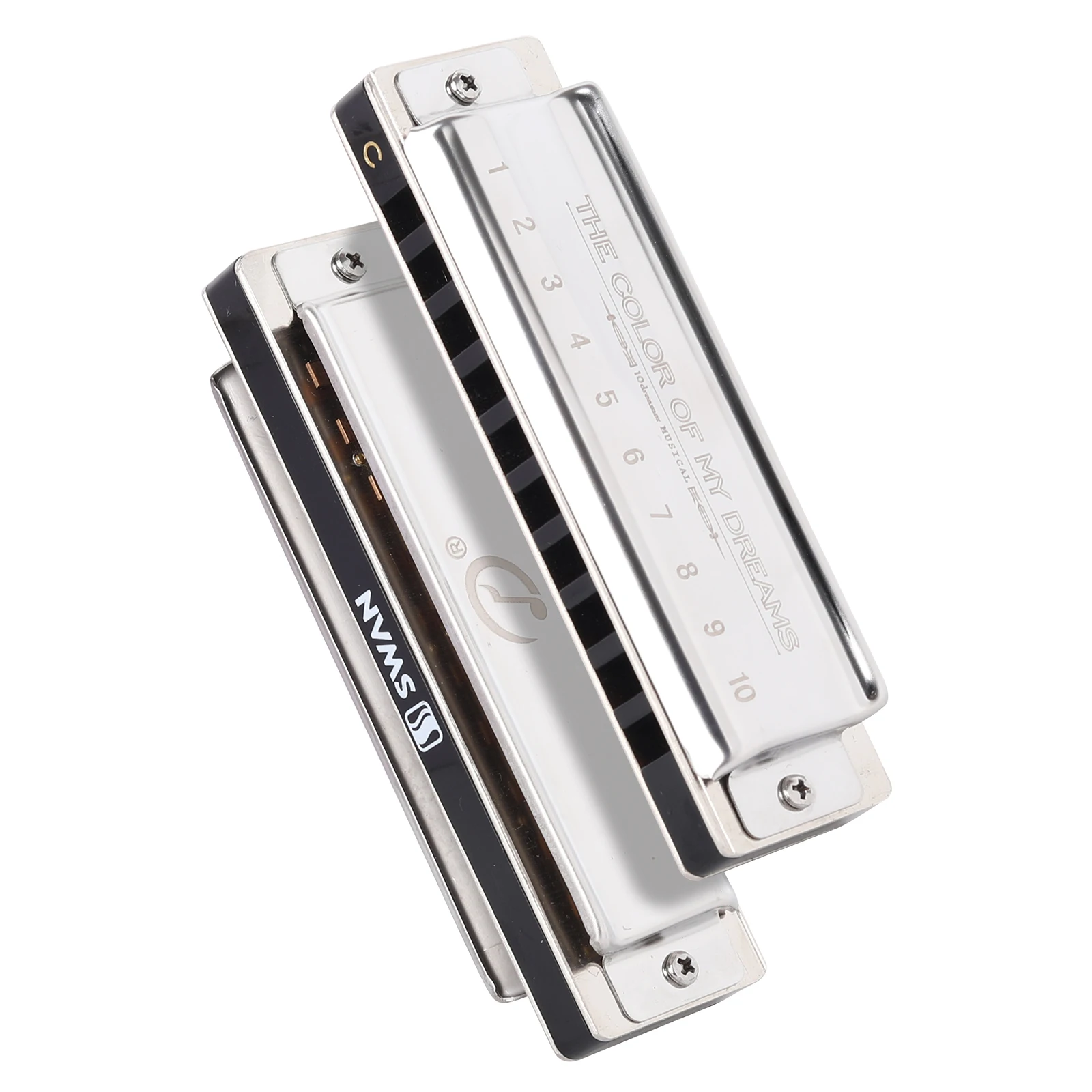 Dreamer 10 Hole Blues Harmonica Imported Phospher Bronze Reed,Pocket Diatonic Harmonica for Beginners Adults Professionals Gifts