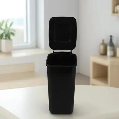 

Mini Trash Can with Lid Desk Organizer Pen Holder Office Stationery Bucket Tiny Waste Bin Pp Material Storage Container