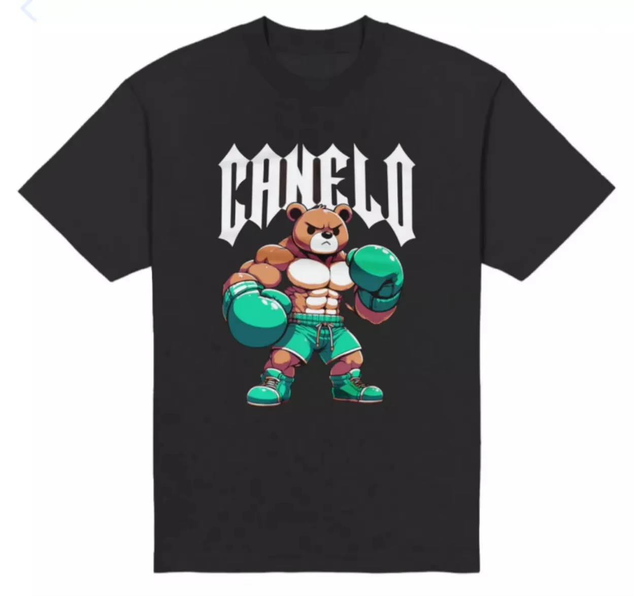 Saul Canelo Alvarez Boxing Bear Graphic Cotton T-shirt Unisex Men Women Fans Essentials Short Sleeve Fashion Summer Vintage Tee