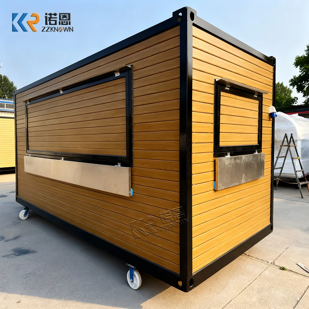 حاوية مخصصة لبار القهوة، حاوية مسبقة الصنع، حاوية كشك للمطبخ التجاري، كشك القهوة، مجهزة بالكامل #4