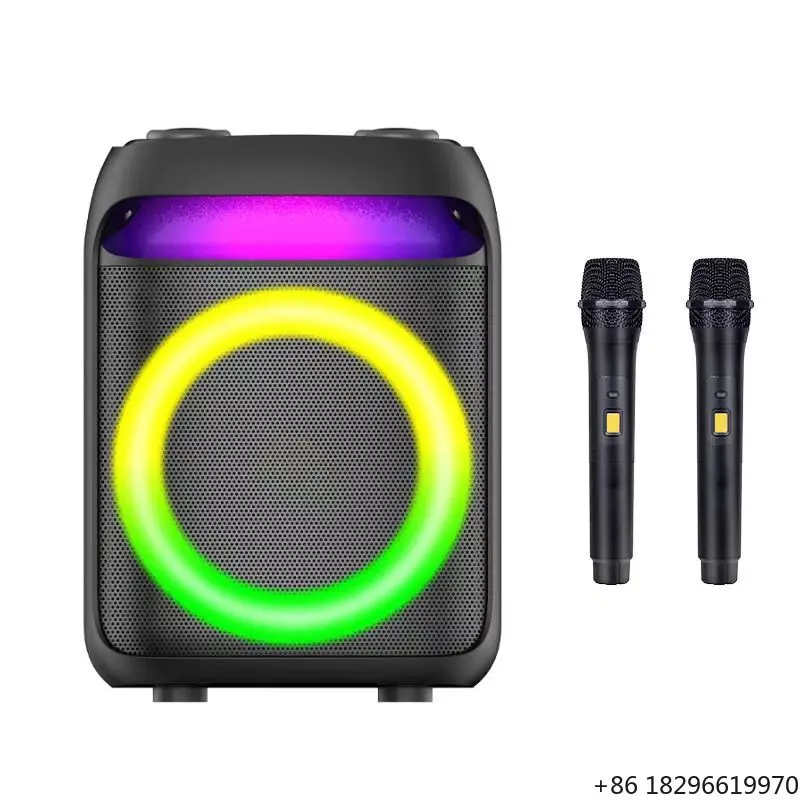 

Long Battery Life Portable PA Bluetooth Speaker Loud Stereo Sound Outdoor Party Karaoke With Wireless Microphone