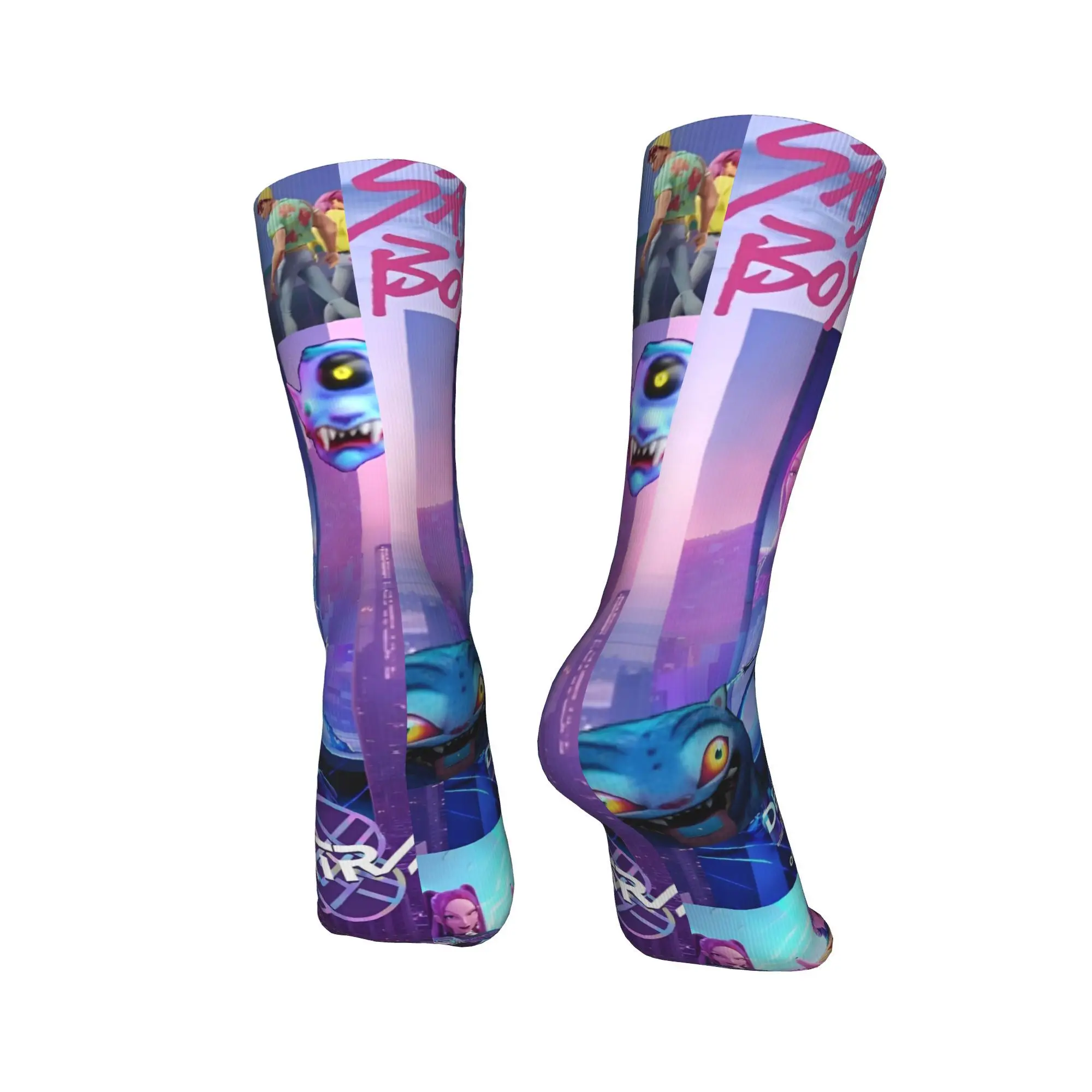 ساجا بنين Kpop شيطان هنتر جوارب مطبوعة جوارب بأشكال مضحكة الخريف المضادة للانزلاق الجوارب الرجال في الهواء الطلق جودة الجوارب