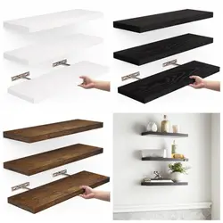 Rectangular Wooden Wall Hanging Plant Rack Bedroom Living Room Wall Hanging Storage Rack Decoration Household Sundries Storage