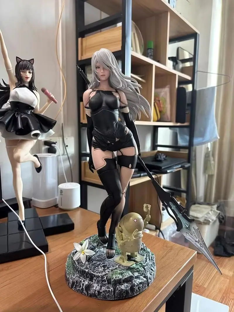 48cm Gk Nier Automata Pod 042 Yorha No.2 tipo B tres cabezas modelo hecho a mano ornamento estatua colección muñeca regalo de cumpleaños