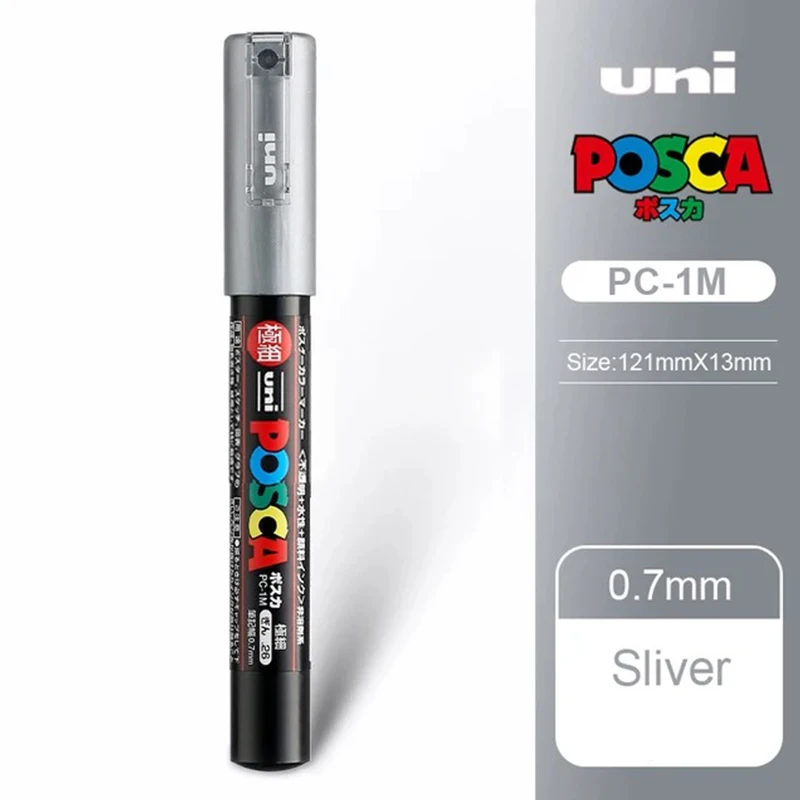 1 stücke Japan UNI POSCA Marker Stift PC-1M/3M/5M POP Poster Graffiti Permanent acryl Marker Weiß Schwarz Gold Silber Kunst Liefert