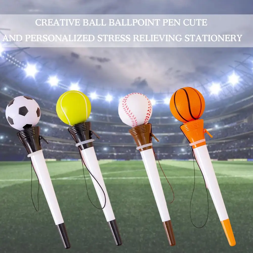 

Soccer Ball Decoration Pen Smooth Writing Ballpoint Pen Novelty Sports-themed Decompression Bounce Ballpoint Pen For Studen W6c1