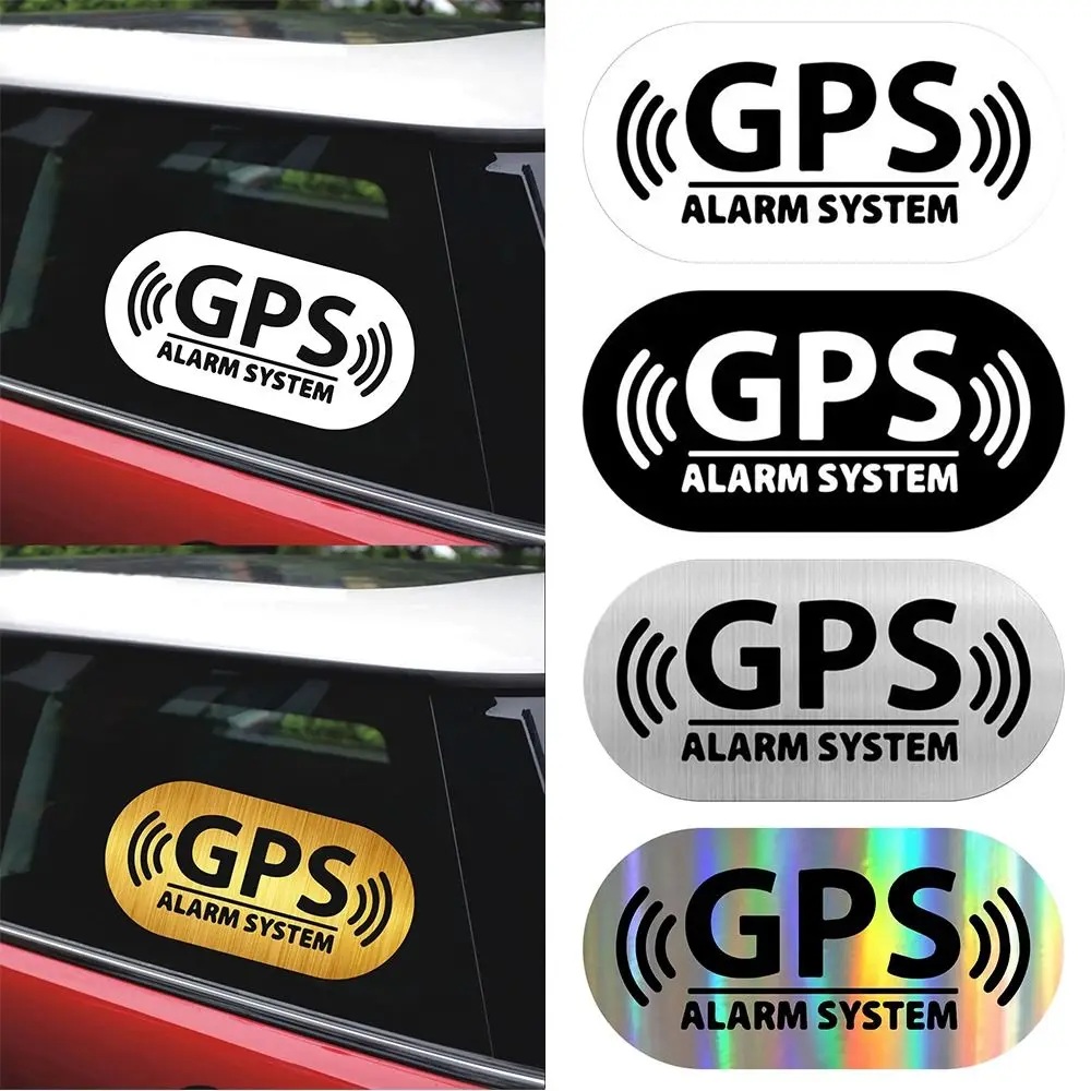 Vinyl GPS Tracking Alarm Sticker Tool Waterproof 16*8cm Reflective Warning Sticker Bicycle Car Alarm System Decal