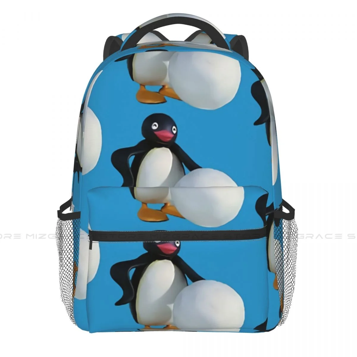 

Angry Snowball Cute Backpacks Pingu Noot Pinga Penguin TV Casual Print Student School Bag Women Man's Travel Bags Laptop Daypack