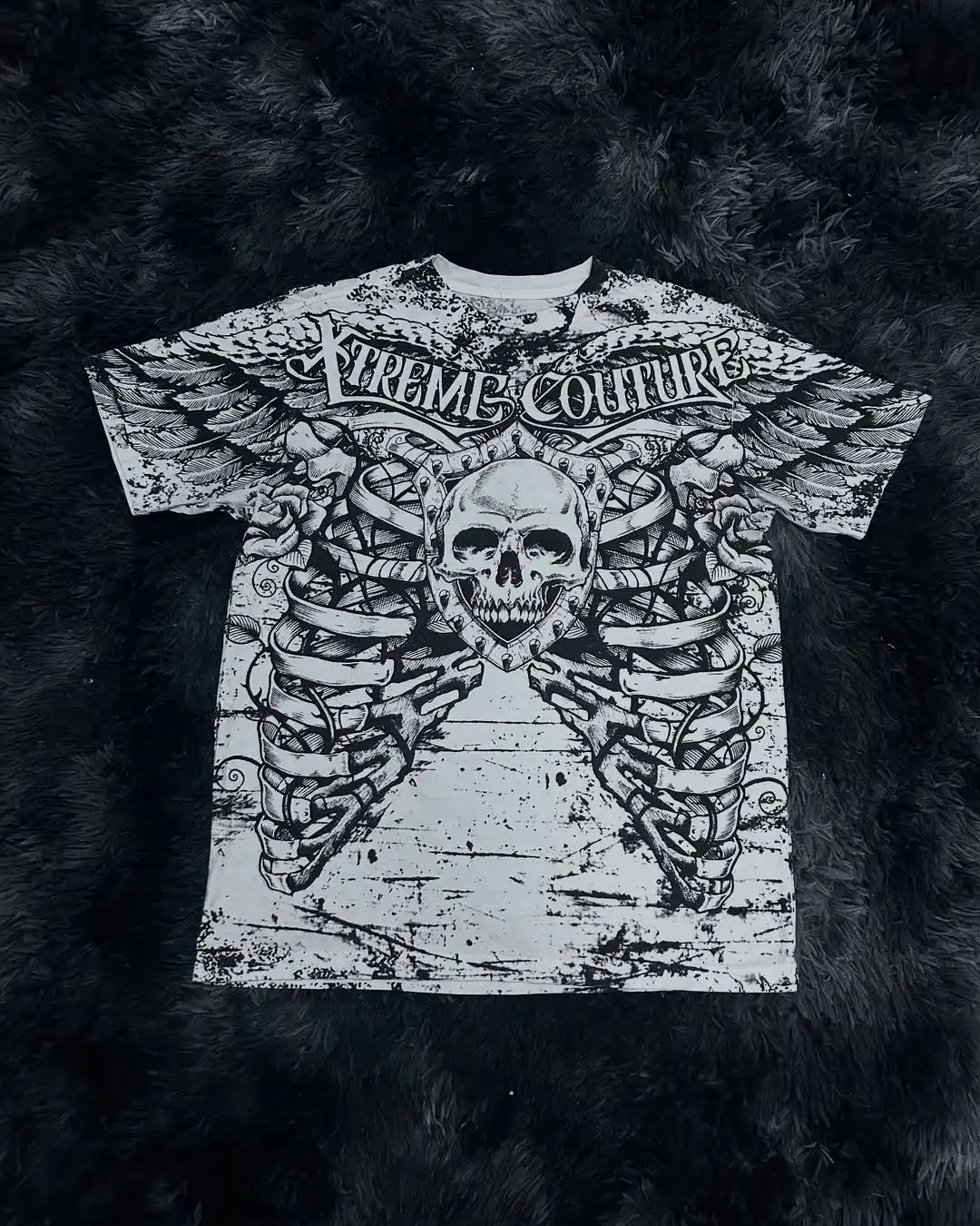 

Men's Motorcycle T-Shirt Y2K Affliction Style Gothic Retro Streetwear Tee Biker Rock Punk Fashion Soft Breathable Short Sleeve
