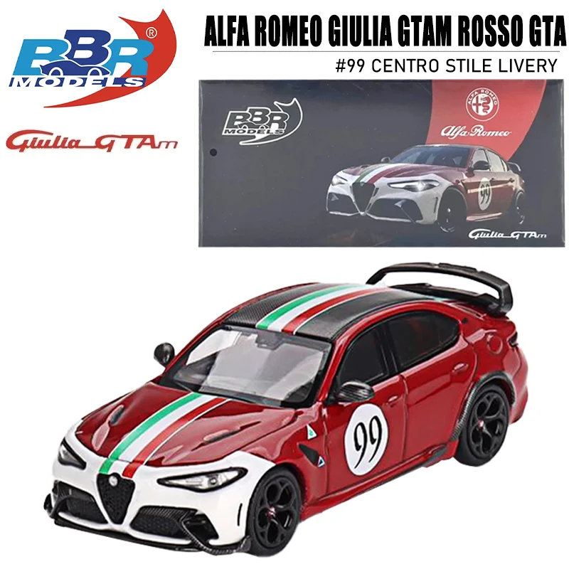 

BBR 1/64 Alfa Romeo Giulia GTAm Rosso GTA #99 Centro Stile Livery Alloy Toy Motor Vehicle Diecast Metal Model Gifts