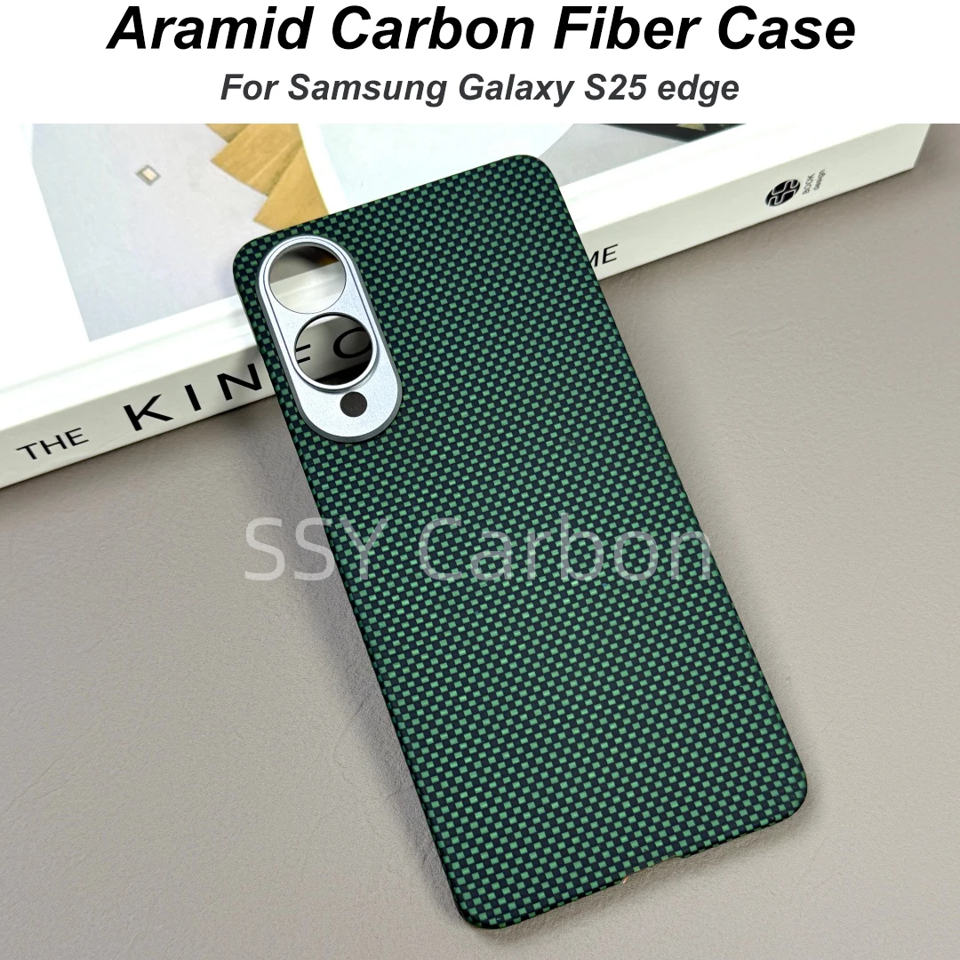 

Real carbon magsafe Case For samsung galaxy S25 edge carbon fiber case luxury kevlar ultra-light ultra-thin protective case