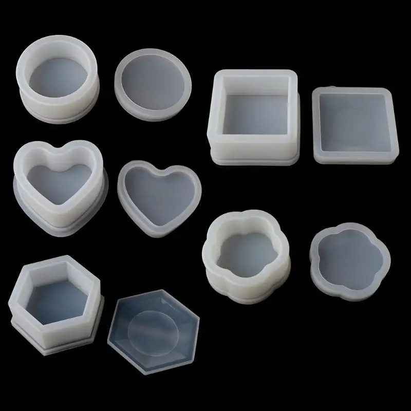 A52E 5x Kerzenhalter DIY Harz Handwerk Wohnkultur DIY Silikonharzform Behälter – Detail 10
