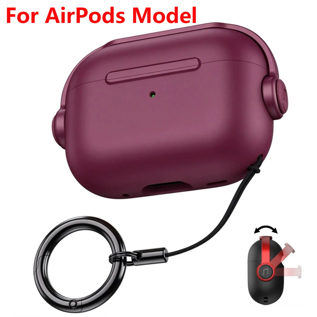 Nova Capa para Fones de Ouvido Airpods 5 2026, Capa Protetora Bluetooth Sem Fio, Bolsa para Fones de Ouvido com Suporte para Celular para Airpods Pro3 Pro2 4