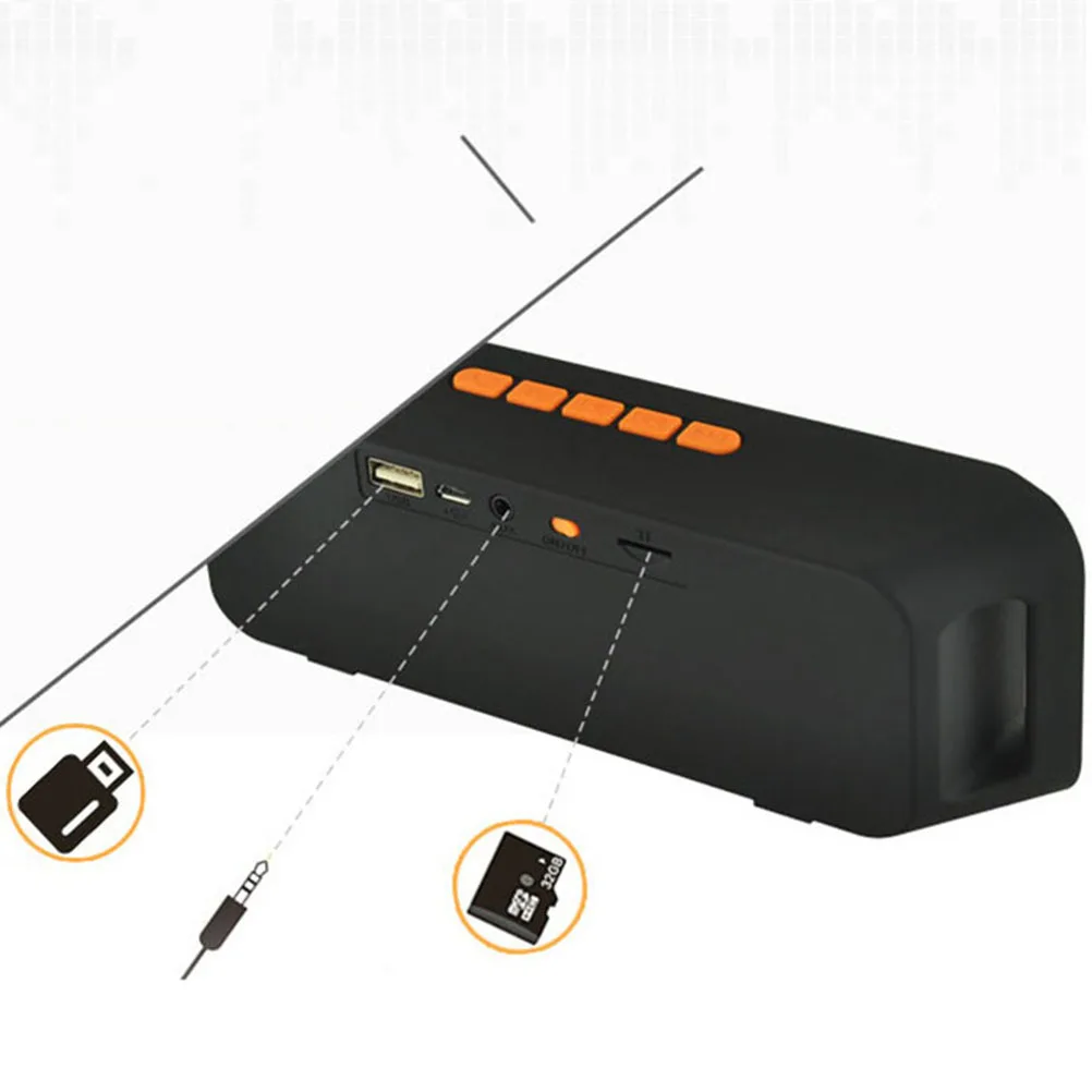 

Mini Portable Speaker with Built-in Microphone Wireless Speakerphone Subwoofer for High Definition Stereo Bass Sound