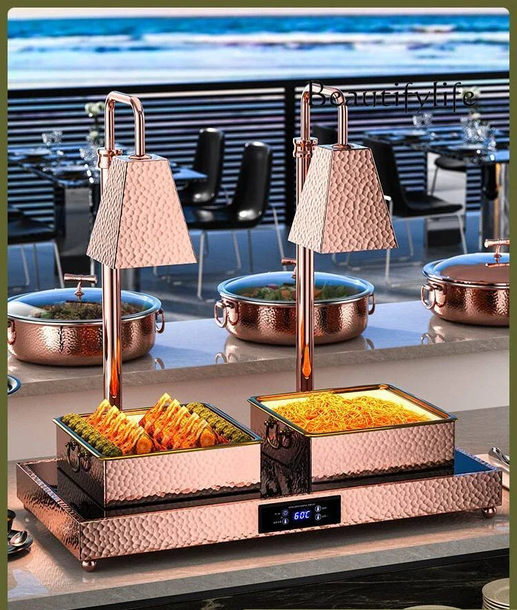 Buffet food insulation lamp catering cooked food heating and insulation station