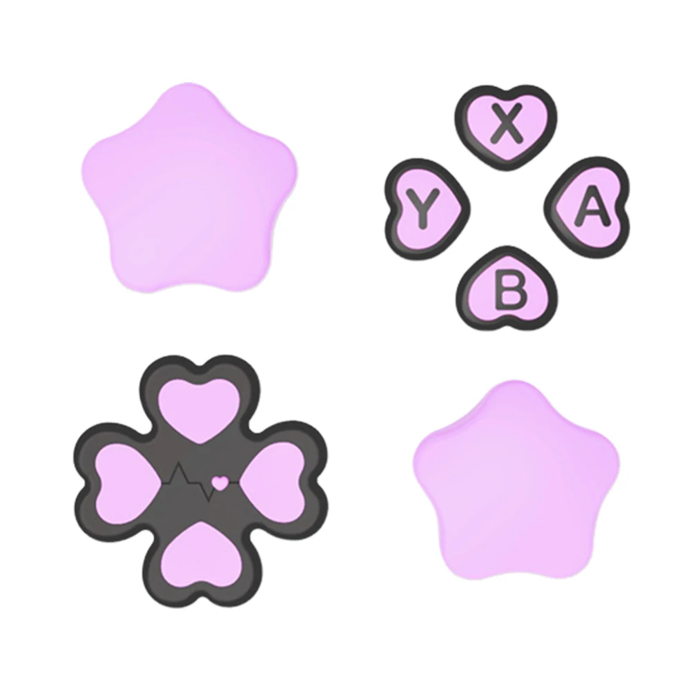 مجموعة مقابض الإبهام من السيليكون ABXY أزرار المفاتيح ملصق أعواد الإبهام غطاء مقبض لنينتندو سويتش 2 #6