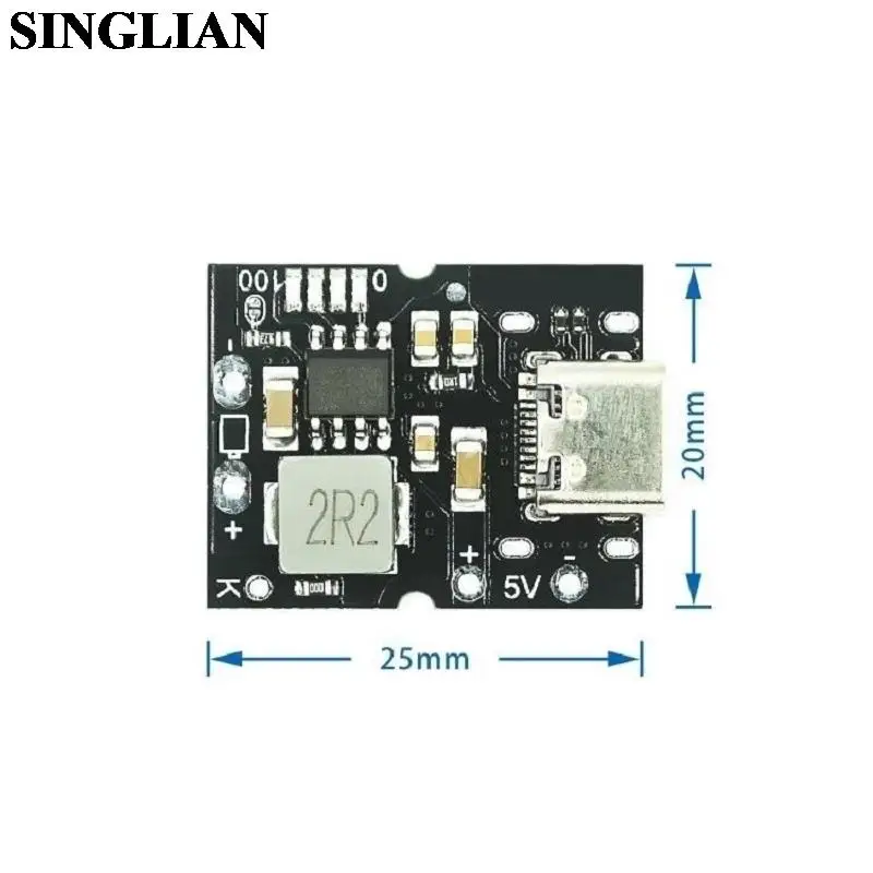 5V2A High Precision Charge Discharge Integrated Module Type-C Input Compatible 4.2V Lithium Battery