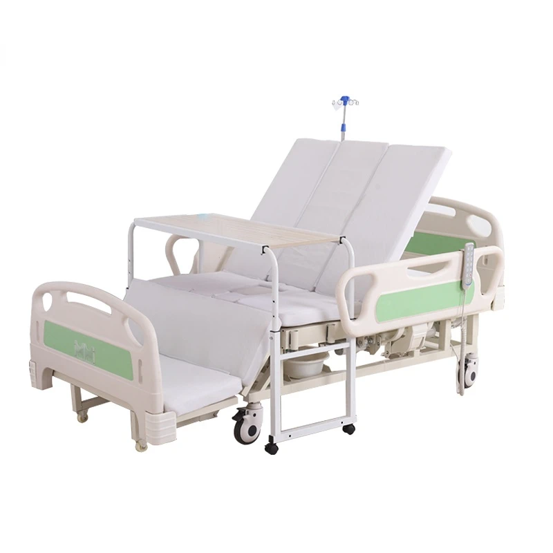 Nursing Bed Electric Household Multi-Functional Hospital Bed Paralysis Patients Three Fold Turn over with Defecation Hole