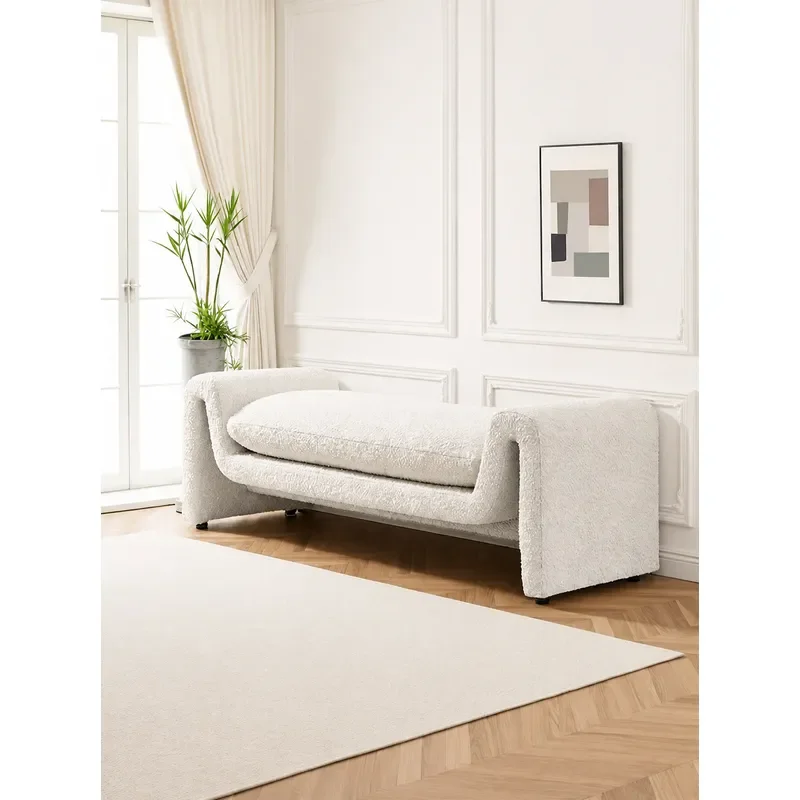 Luxury Shoe Changing Stool for Home Entrance Wear Shoe Bench Bed End Seat for Clothing Store High End Furniture