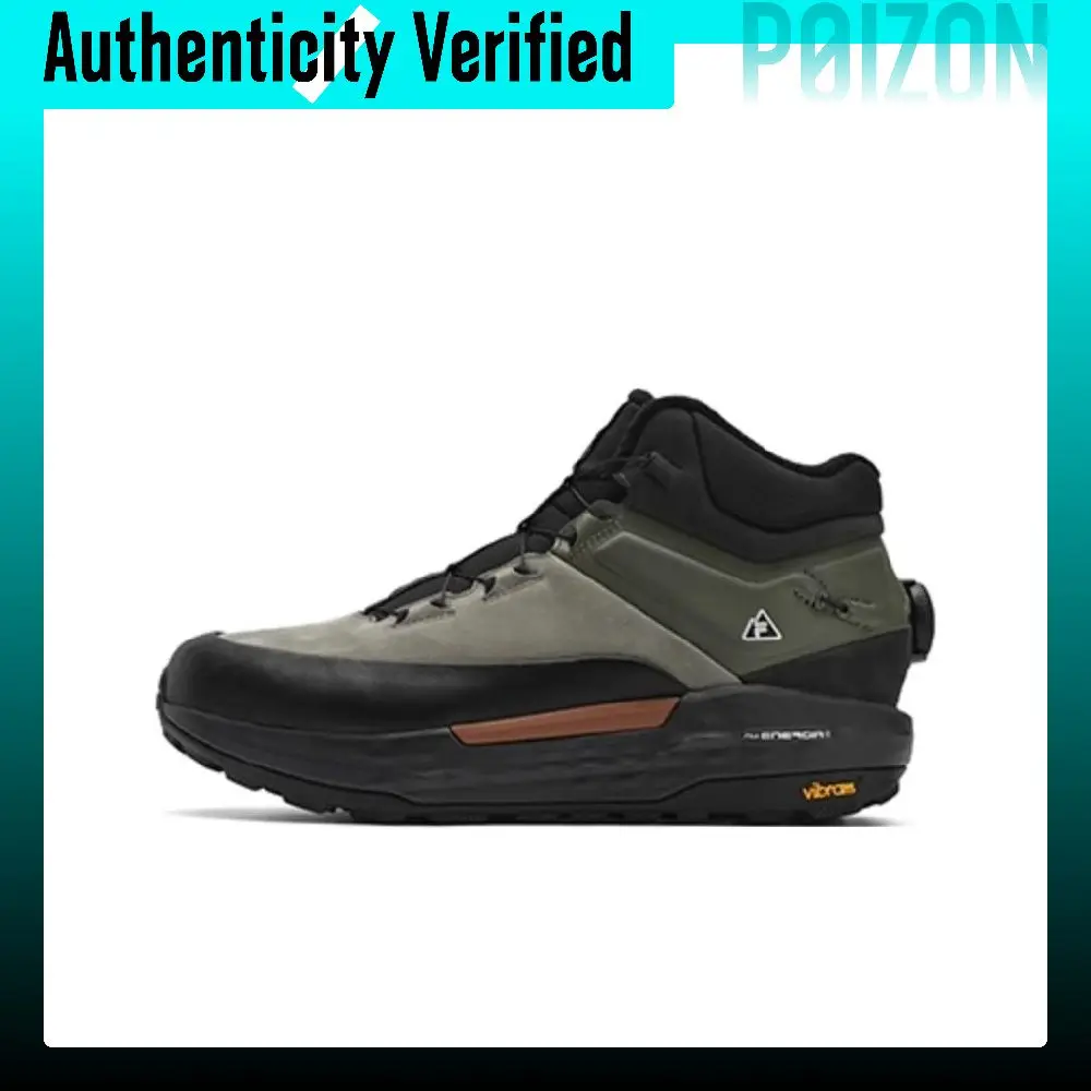 FILA BOA EXPLORER 2 Comfortable Mid top Outdoor Shoes Men's Tea Gray, Mustang Black A12M441110FTB