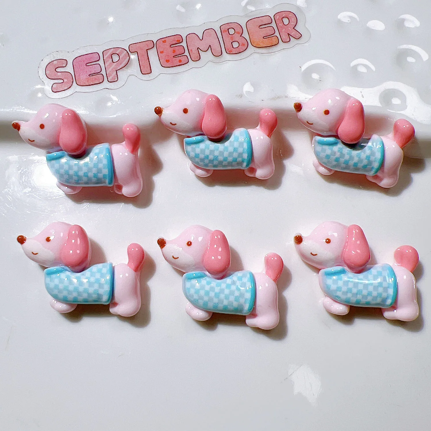 10 Pcs New Lovely Various Cartoon Colorful Puppies Resin Scrapbook Diy Jewellery Hairpin Accessories Decorate
