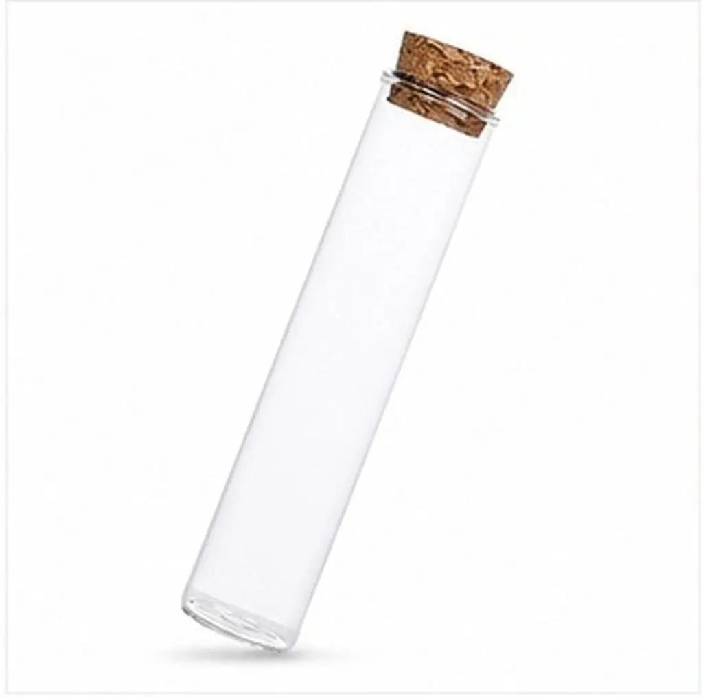 24Pcs Glass Vial Wishing Bottle Small Transparent Powder Liquid Storage Bottles Cork Seal for Laboratory Pharmaceutical Chemical